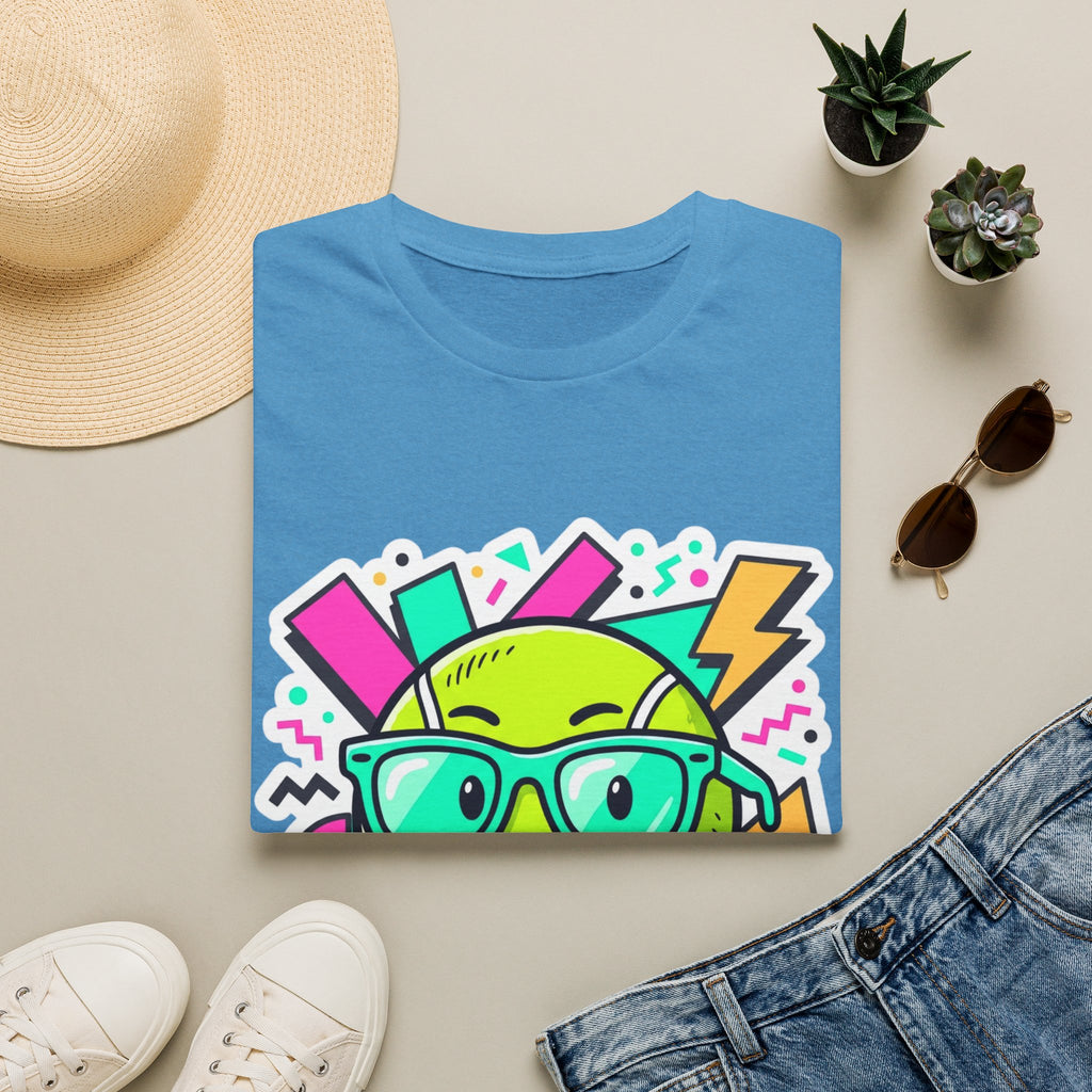 Retro Smiley Sunglasses T-Shirt — Neon Pop Graphic Tee