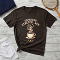 Espresso Stretch Ace T-Shirt — Coffee & Tennis Vintage Graphic Tee