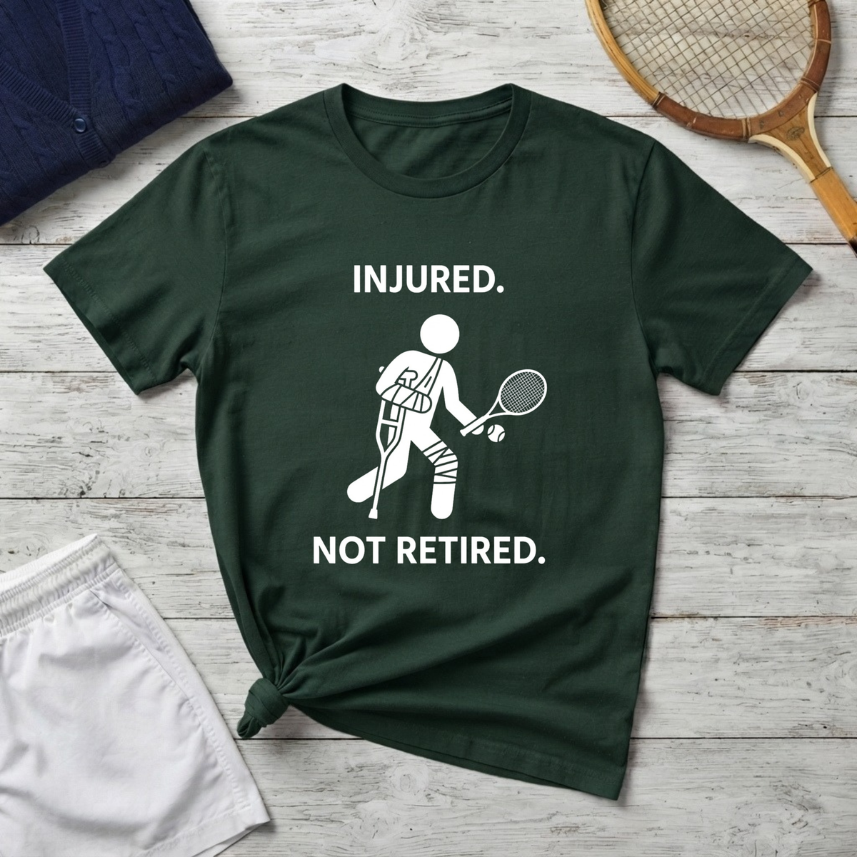 Injured Not Retired Tennis T-Shirt