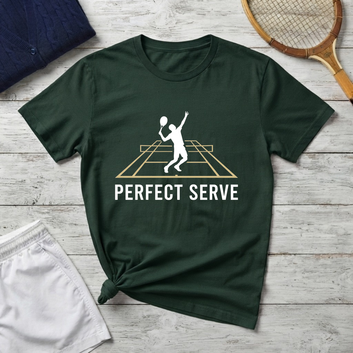 T-Shirt — "Perfect Serve" Tennis Graphic Tee