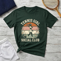 Retro Tennis Girl T-Shirt — Vintage Tennis Club Graphic Tee