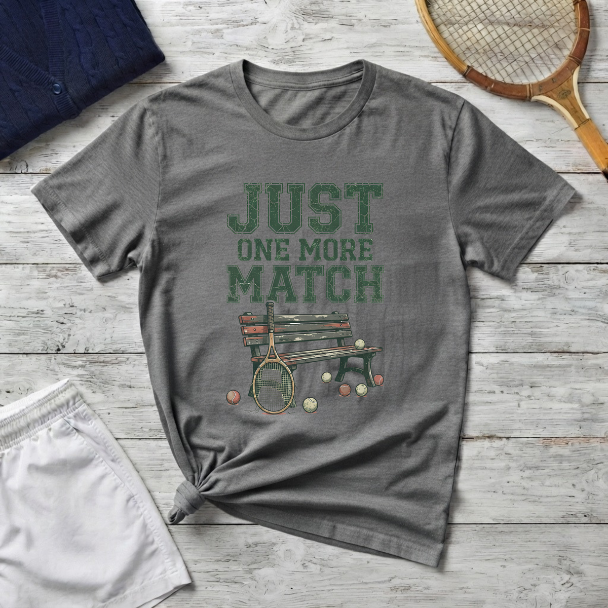 T-Shirt — “Just One More Match” Lawn Bowling / Bocce Casual Tee