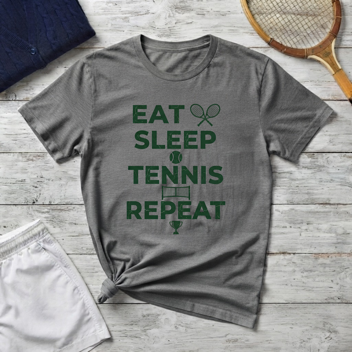 Eat Sleep Tennis Repeat Tee — Tennis Lover T-Shirt