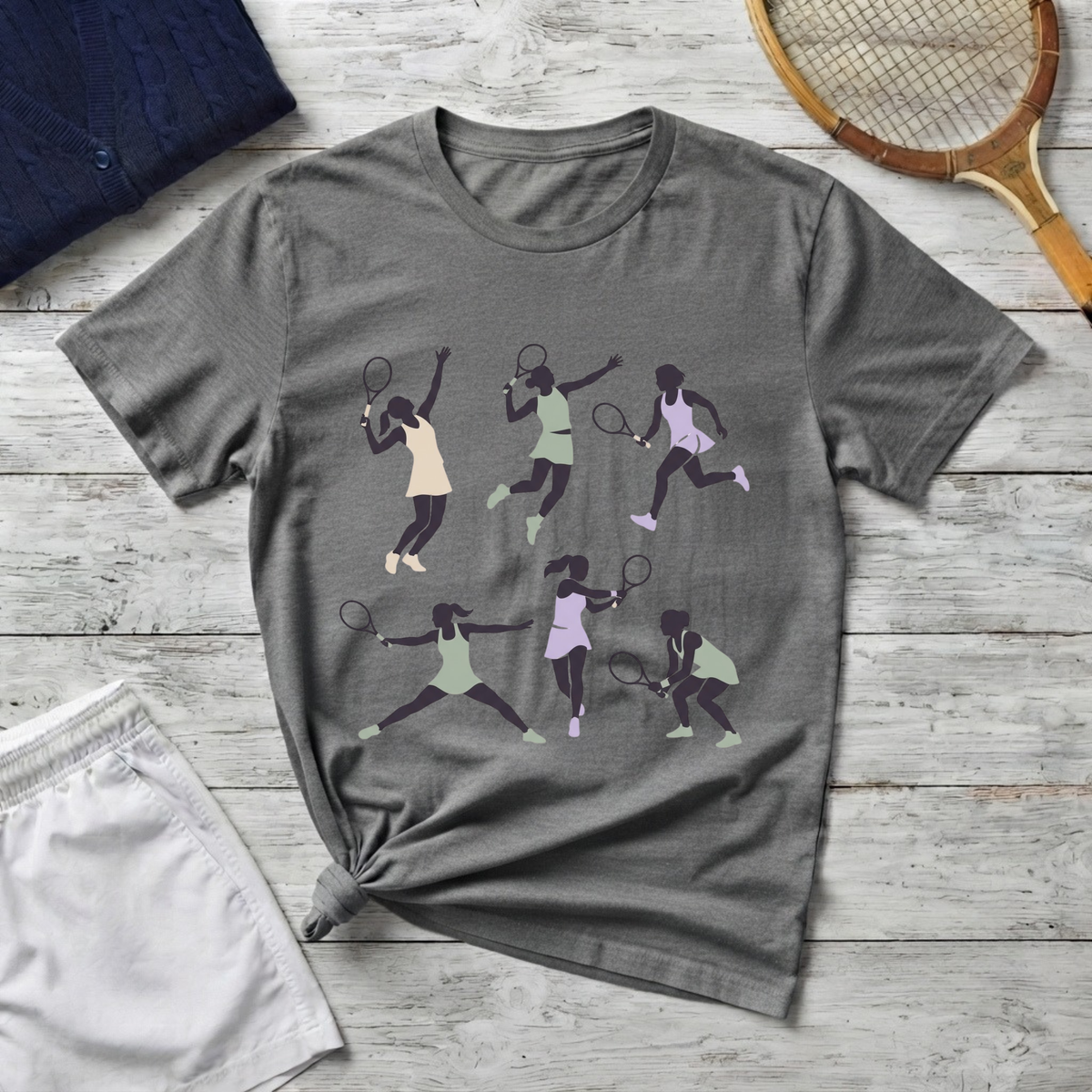 Tennis Players Graphic T-Shirt