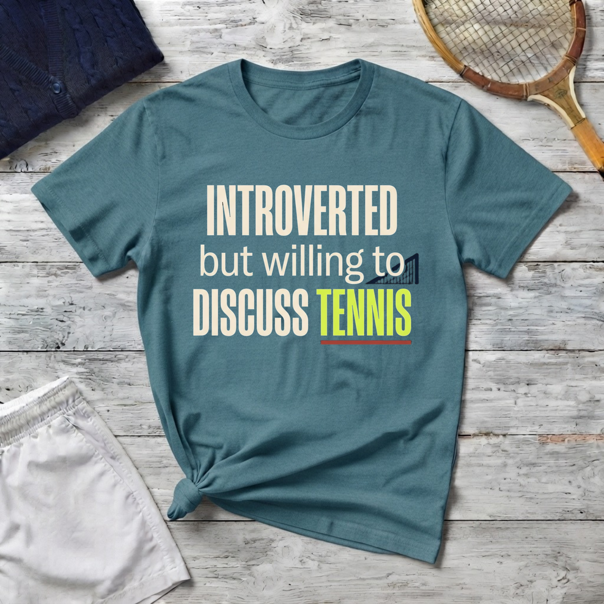 Introverted But Willing to Discuss Tennis T-Shirt