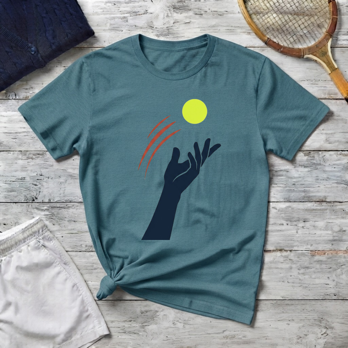 Ball in Motion Abstract Hand T-Shirt