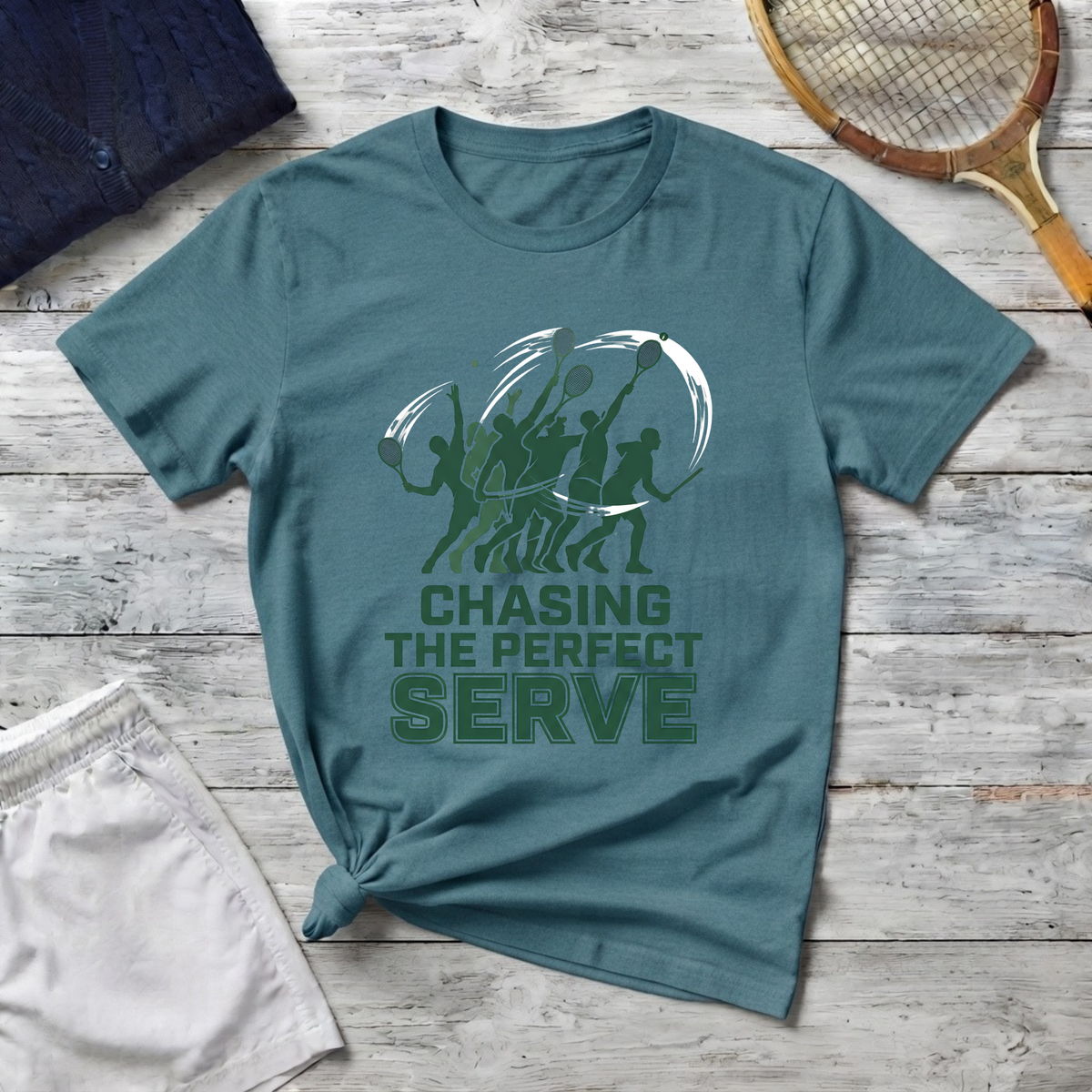 T-Shirt — Chasing the Perfect Serve Tennis Graphic Tee