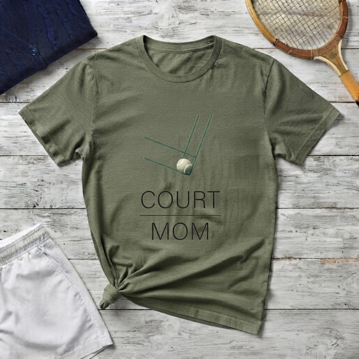 Court Mom T‑Shirt – tennis Mom Tee