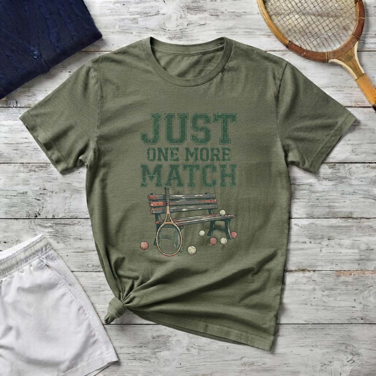 T-Shirt — “Just One More Match” Lawn Bowling / Bocce Casual Tee