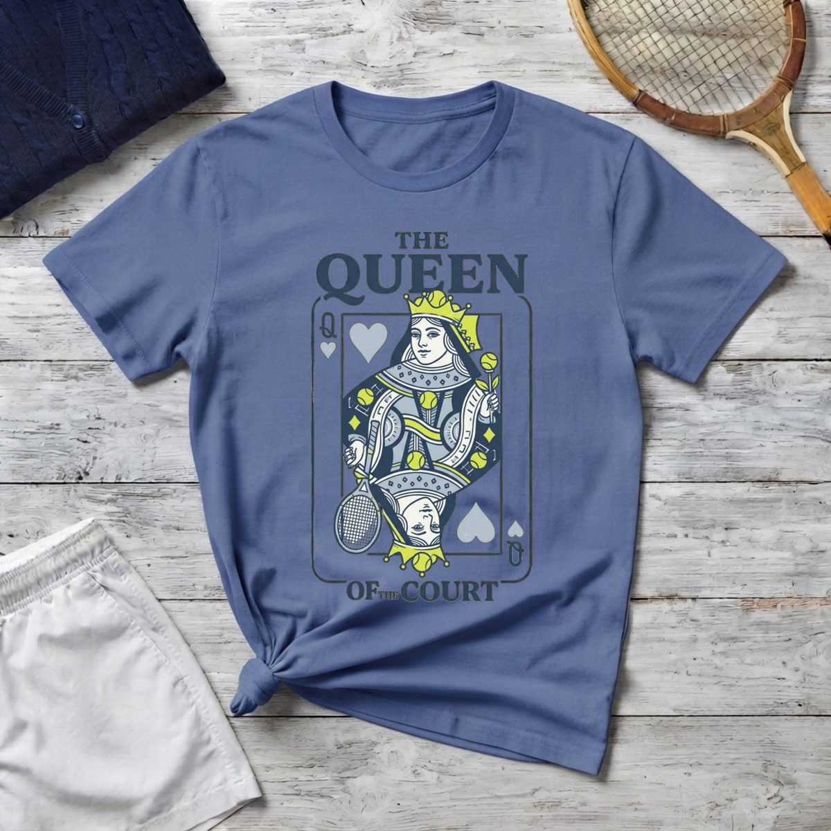 The Queen of the Court Playing Card T-Shirt