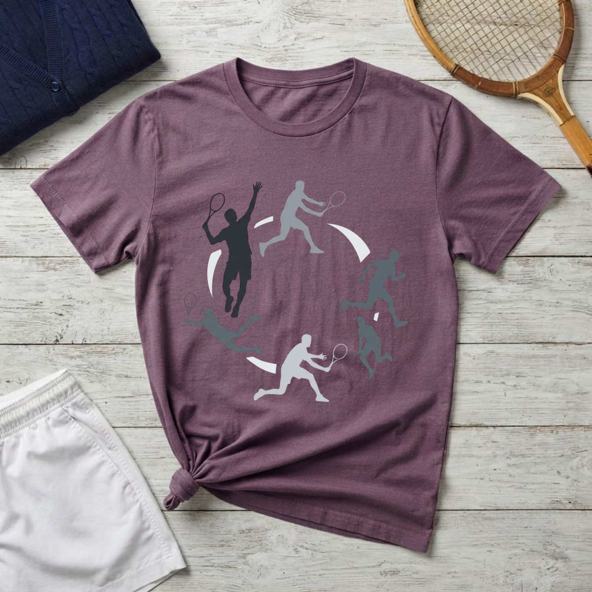 tennis player Silhouettes T-Shirt – Modern Movement Art Tee