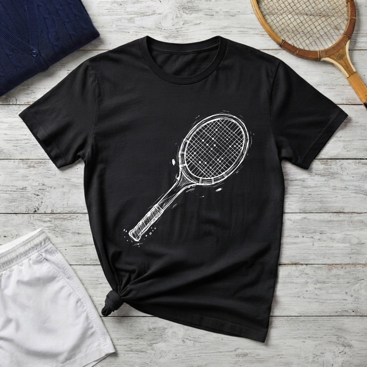 Tennis Racket Graphic T-Shirt
