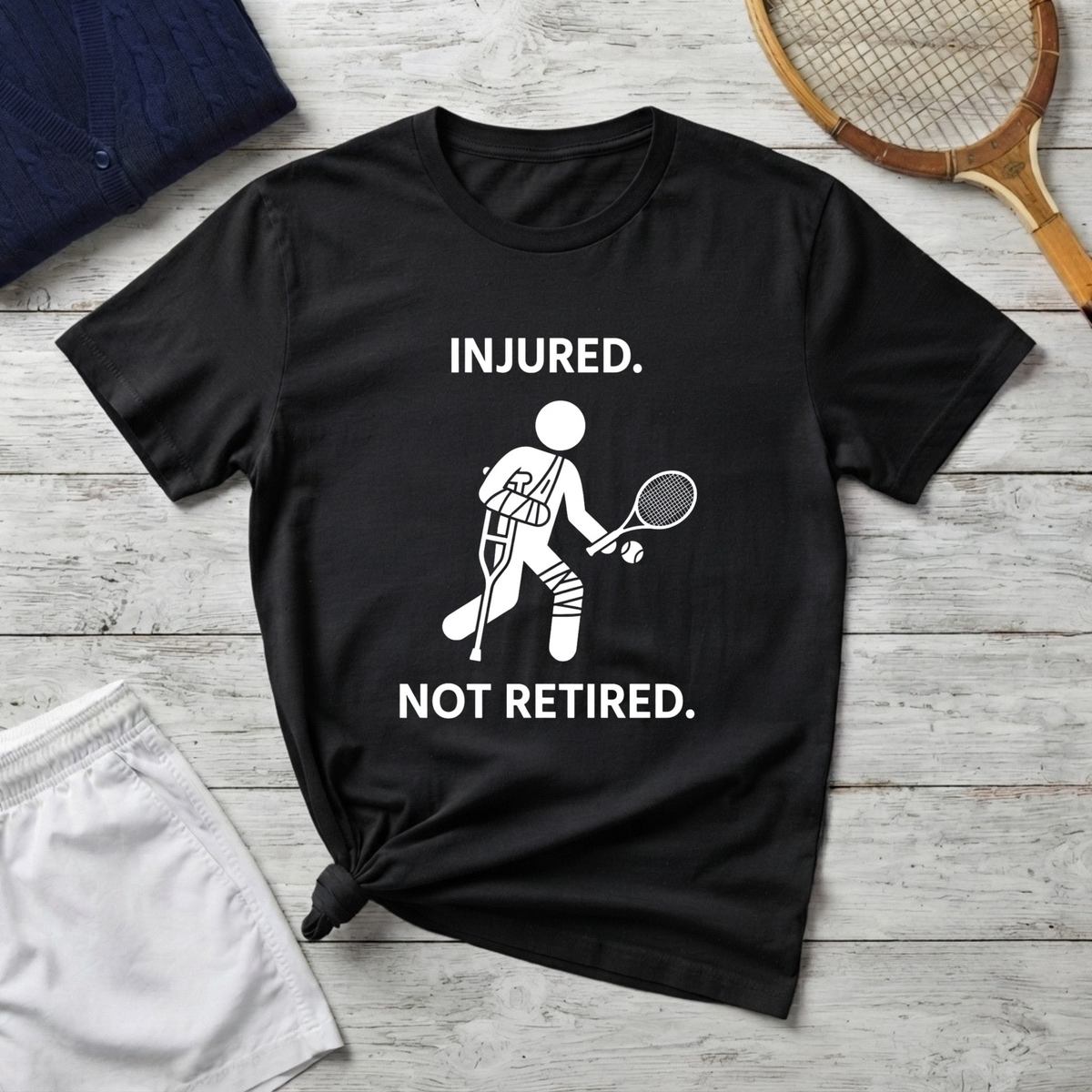 Injured Not Retired Tennis T-Shirt