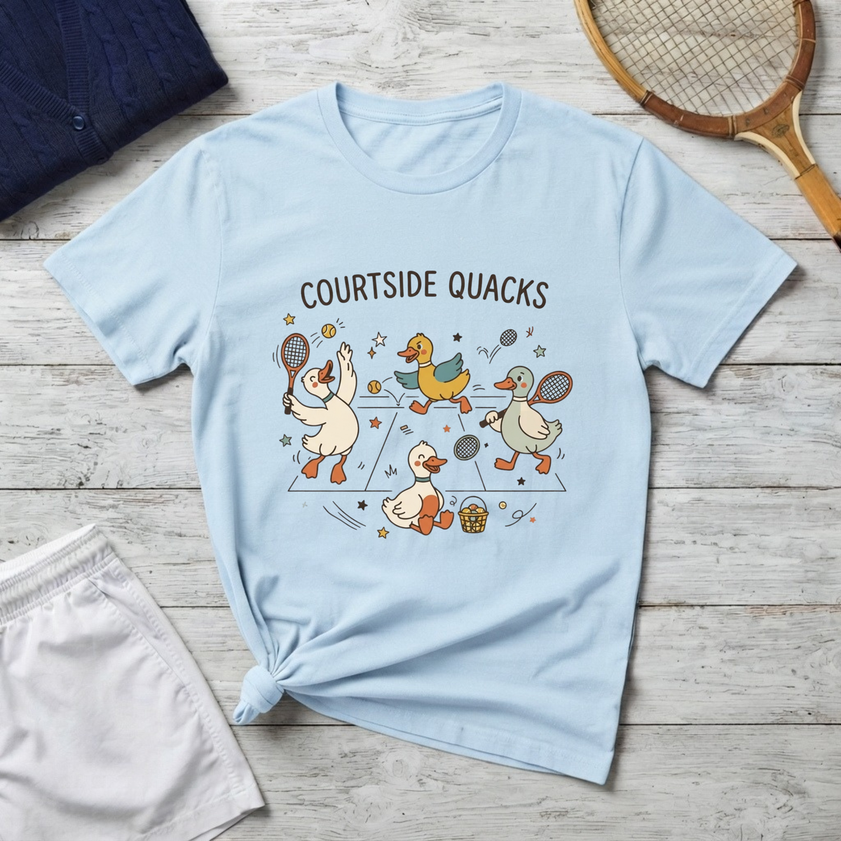 Courtside Quacks Tennis T-Shirt