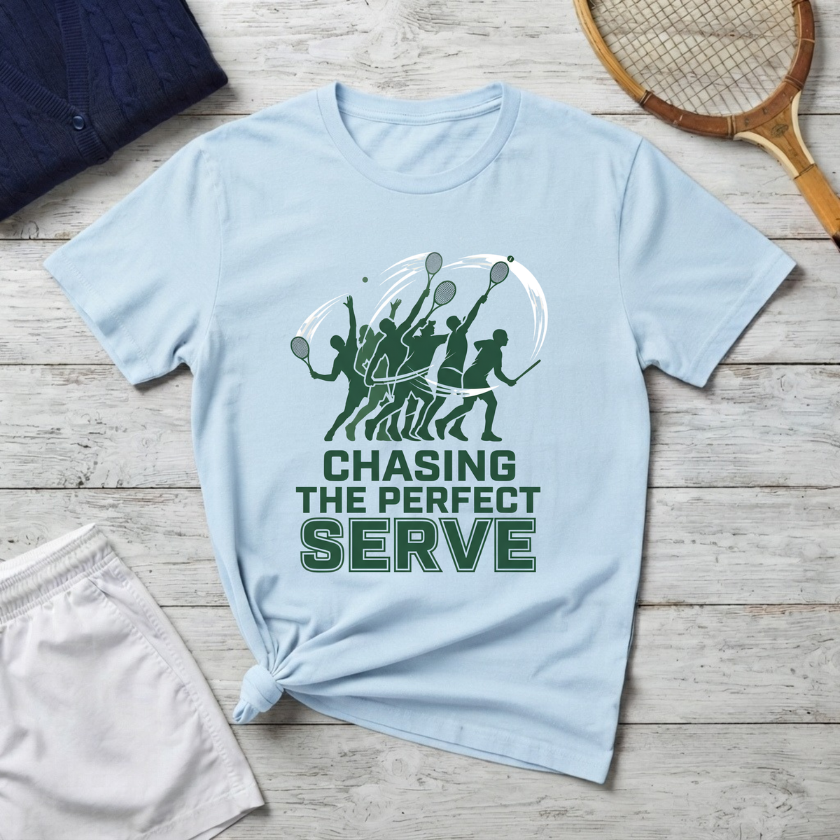 T-Shirt — Chasing the Perfect Serve Tennis Graphic Tee