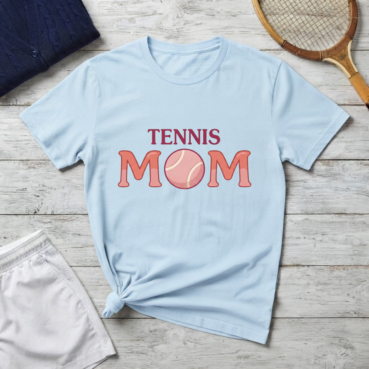 Tennis Mom T-Shirt — Pink Tennis Ball Graphic Tee
