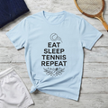 Eat Sleep Tennis Repeat T-Shirt — Tennis Player Graphic Tee