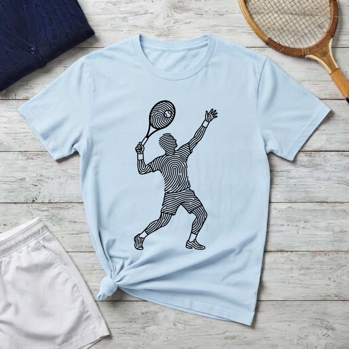Tennis Player Sketch T-Shirt