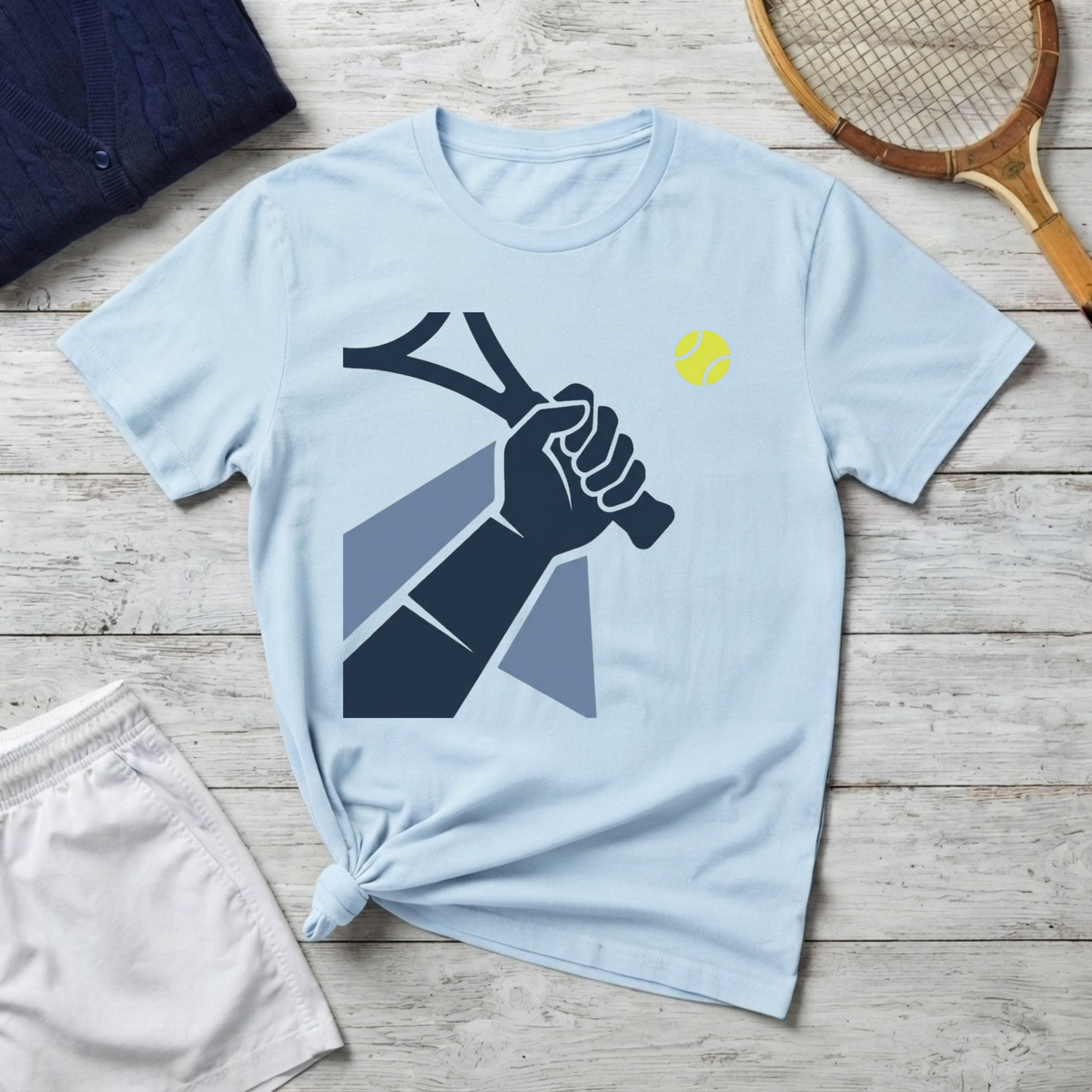 Tennis Player Graphic T-Shirt – Racquet and Ball Sports Fan Tee