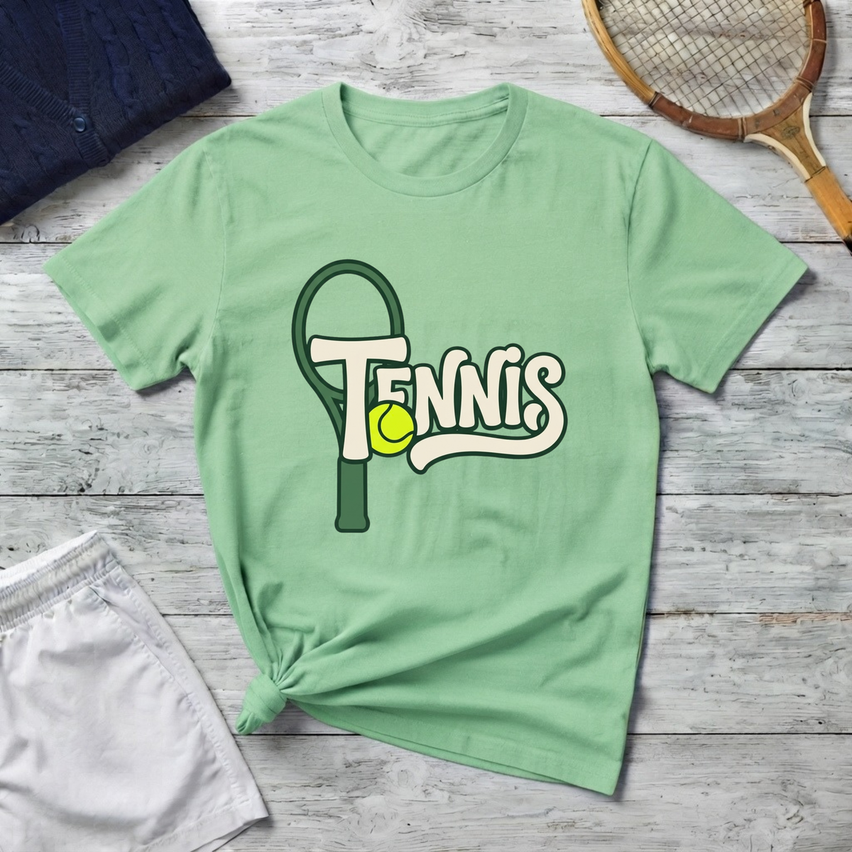 Tennis Racket & Ball Graphic T-shirt