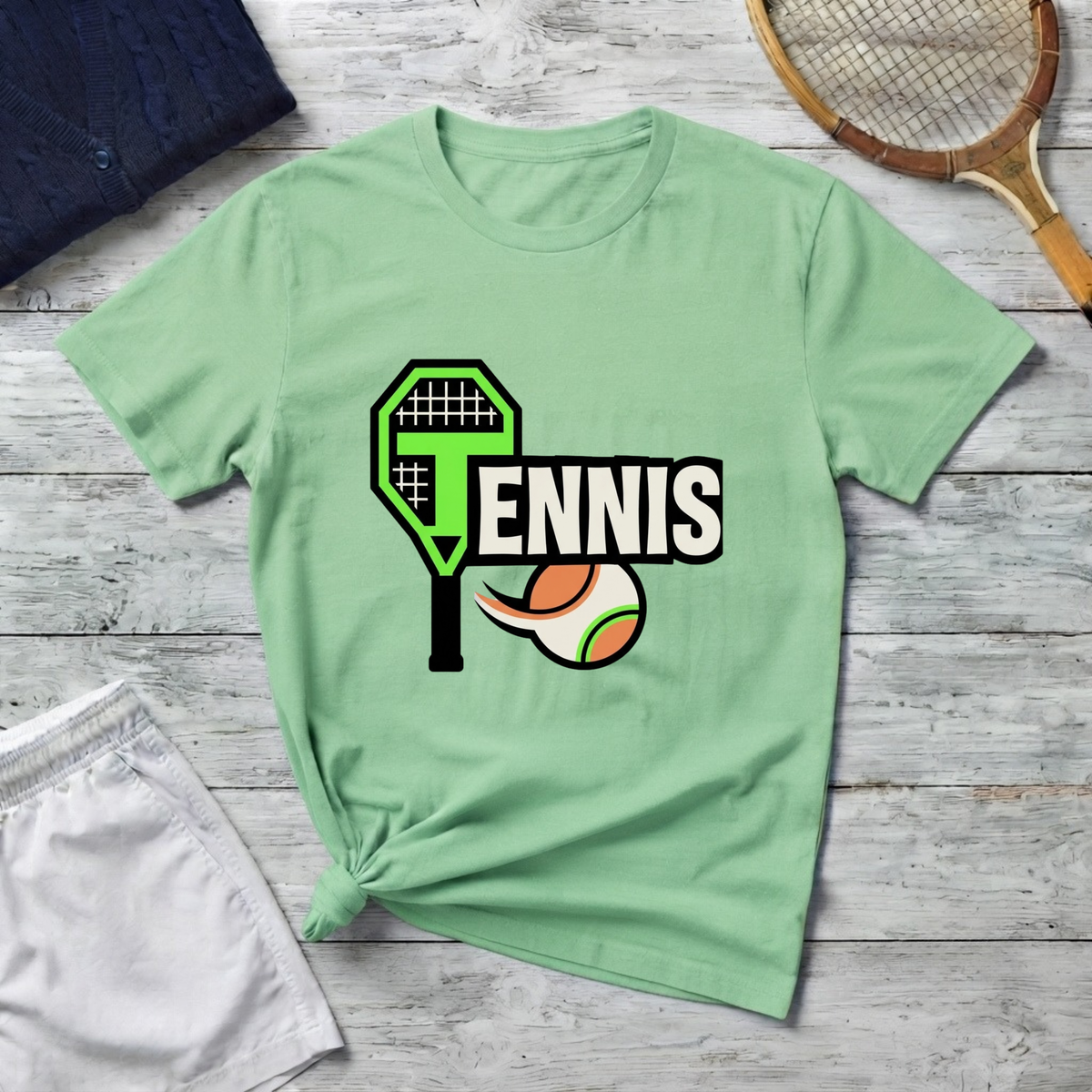 Tennis Paddle & Ball Graphic T-Shirt