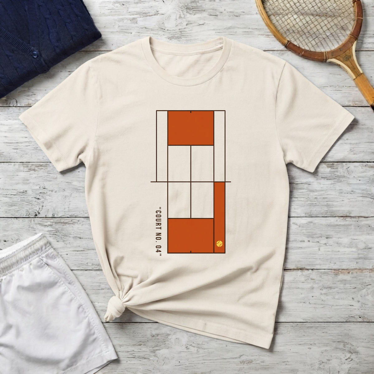 tennis court T shirt