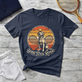 Dog Tennis T-Shirt — “Serve. Fetch. Repeat.” Retro Labrador Tennis Tee