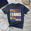 Tennis Terms Graphic T-Shirt – Tennis Player Gift for Fans and Coaches