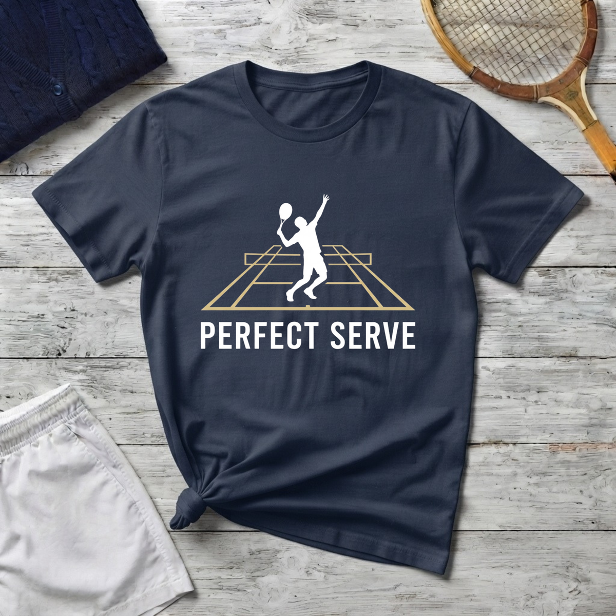 T-Shirt — "Perfect Serve" Tennis Graphic Tee