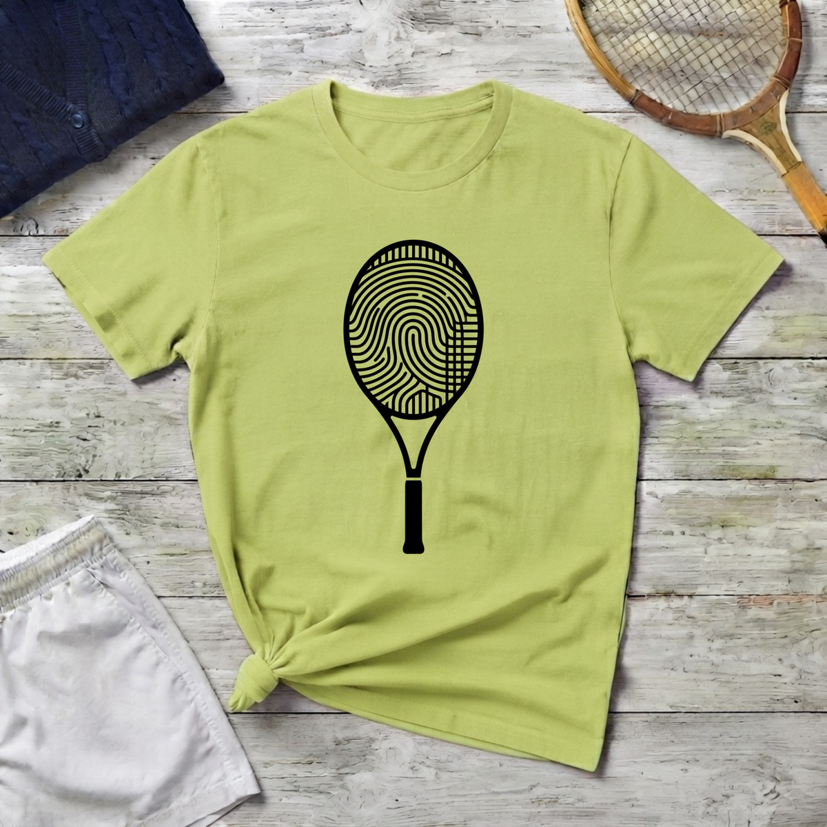Fingerprint Tennis Racket T-Shirt