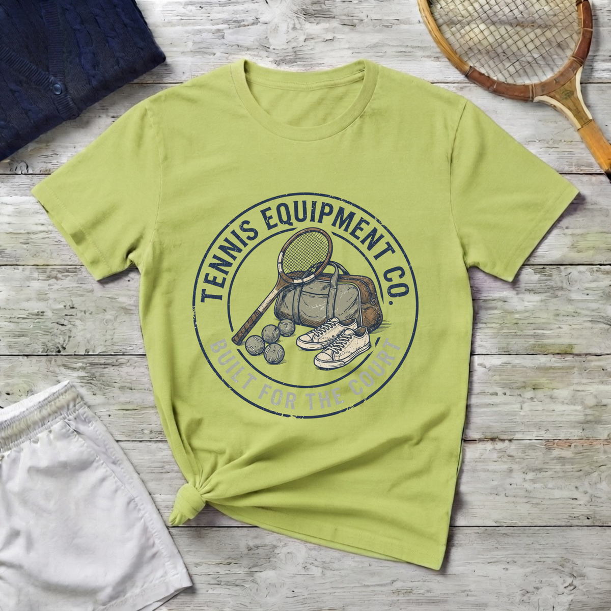 T-Shirt — Tennis Equipment Co. "Built for the Court" Vintage Tennis Graphic