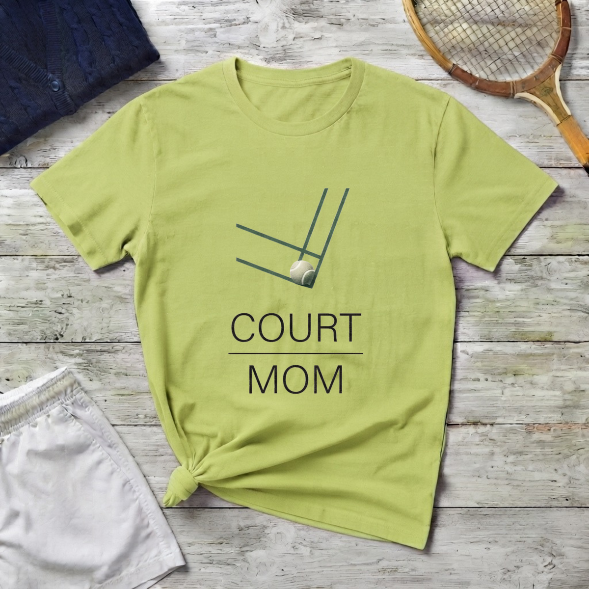 Court Mom T‑Shirt – tennis Mom Tee