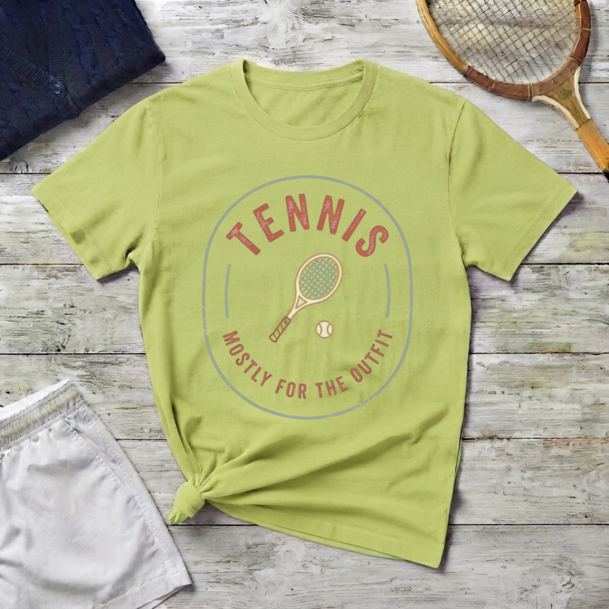 T-Shirt — Tennis: "Mostly For The Outfit" Graphic Tee
