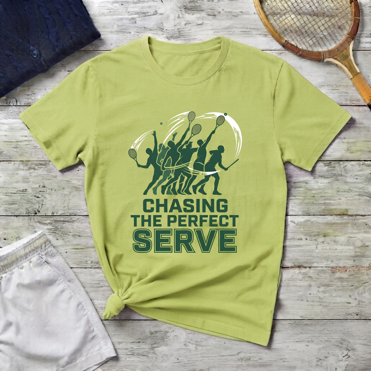 T-Shirt — Chasing the Perfect Serve Tennis Graphic Tee