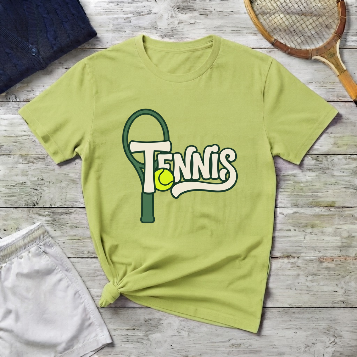 Tennis Racket & Ball Graphic T-shirt