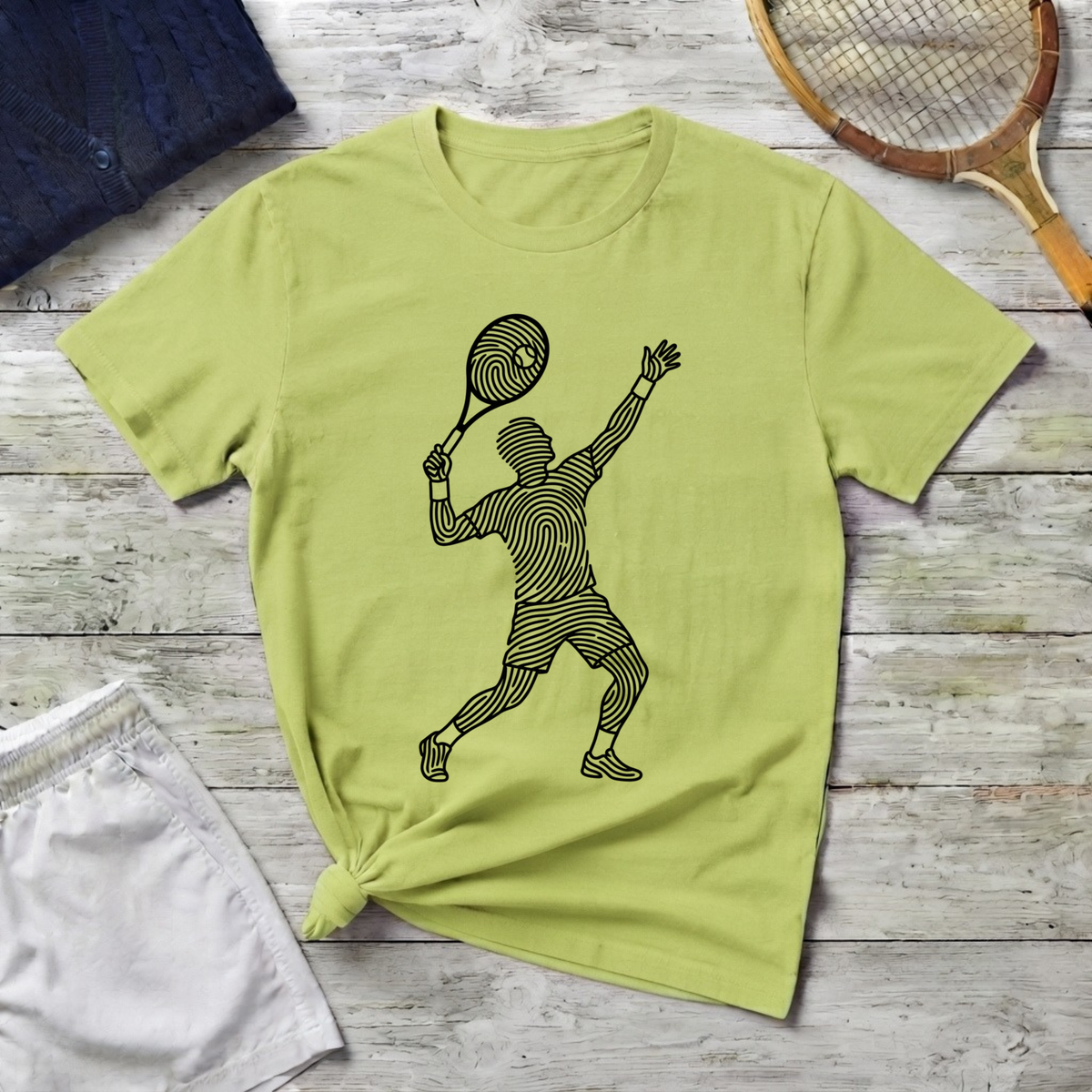 Tennis Player Sketch T-Shirt