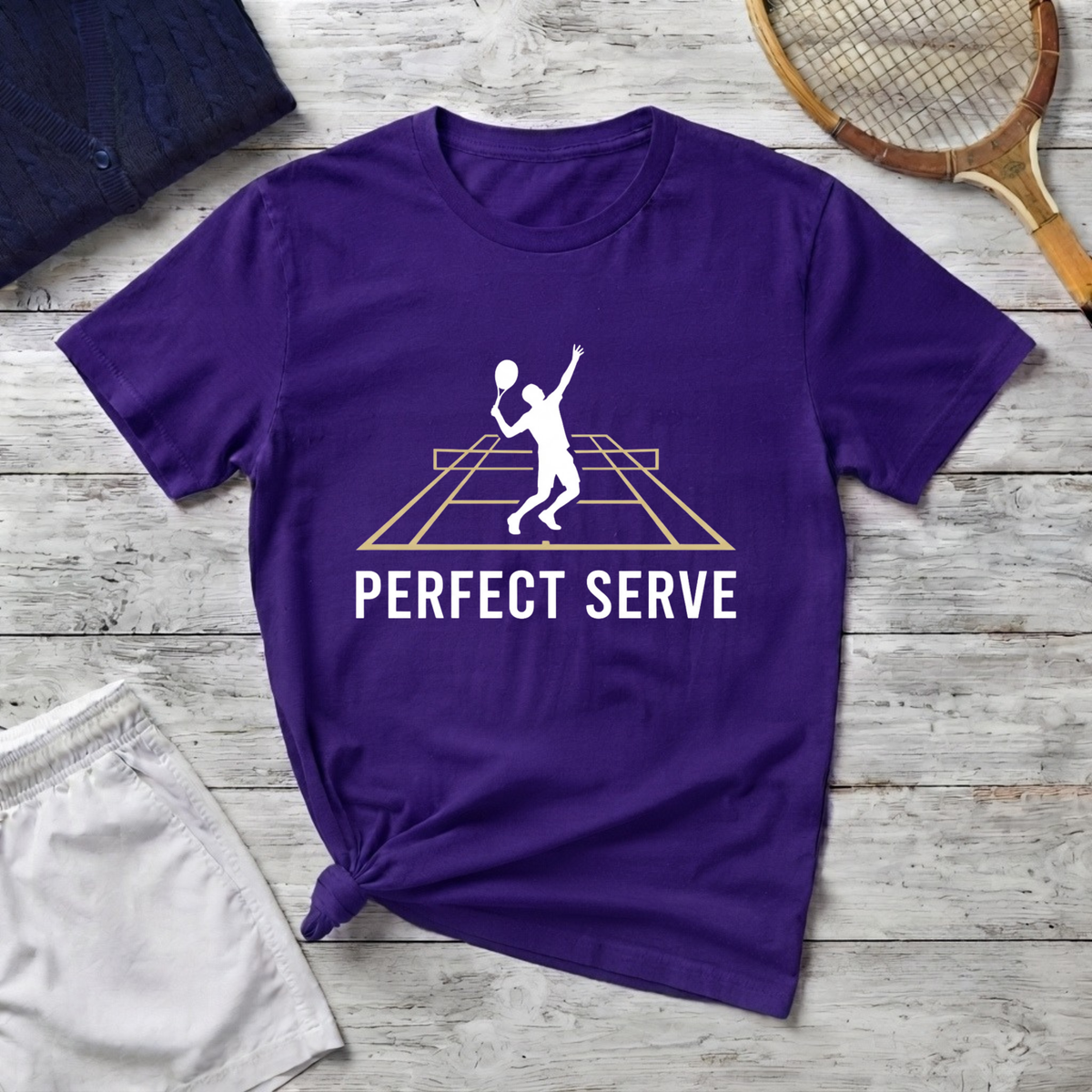 T-Shirt — "Perfect Serve" Tennis Graphic Tee