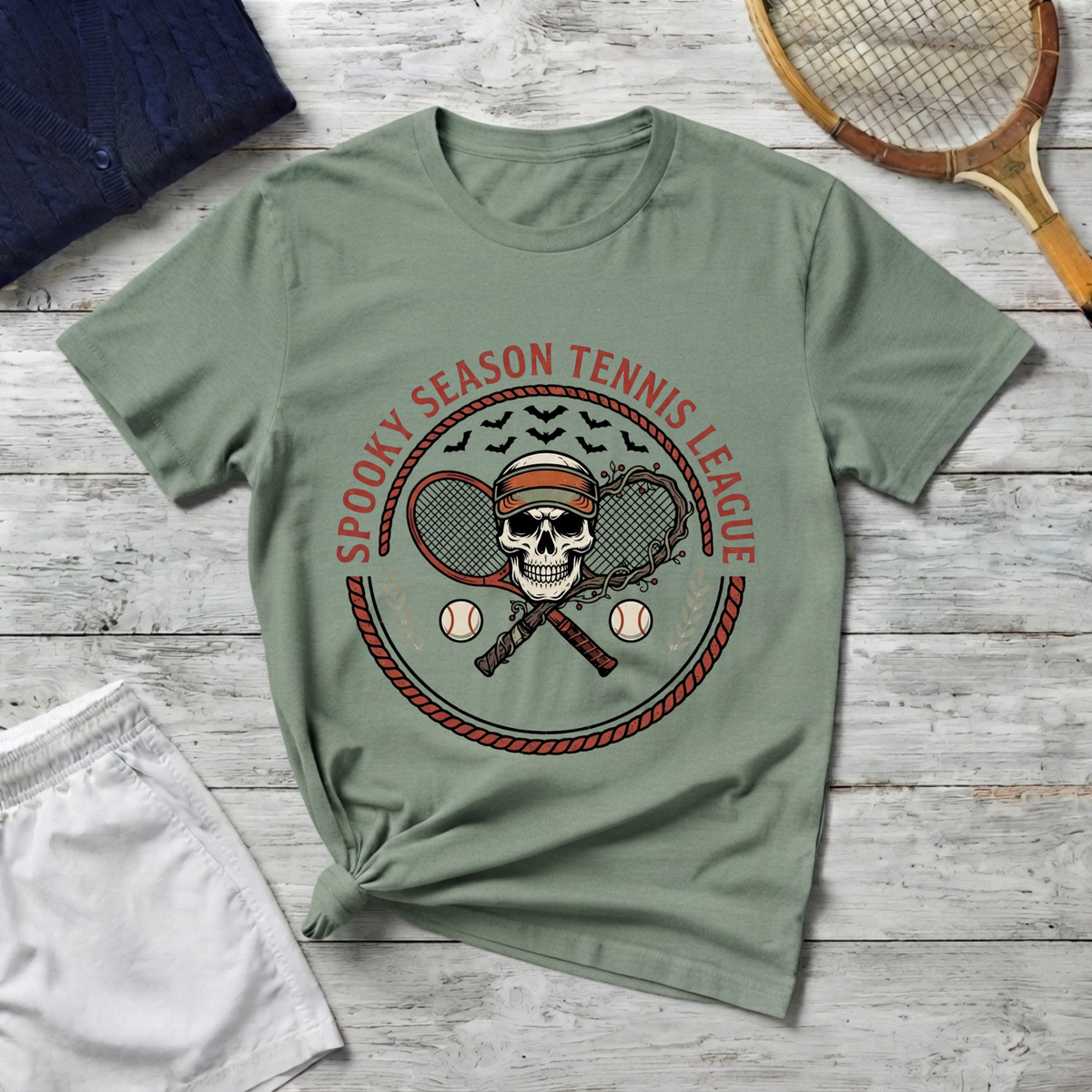 Spooky Season Tennis League T‑Shirt