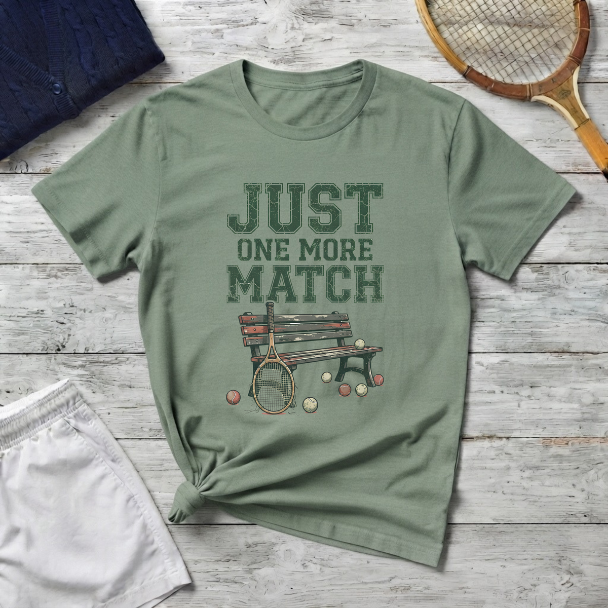 T-Shirt — “Just One More Match” Lawn Bowling / Bocce Casual Tee