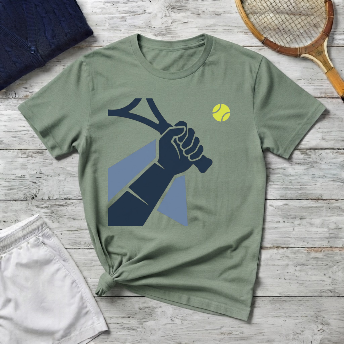 Tennis Player Graphic T-Shirt – Racquet and Ball Sports Fan Tee