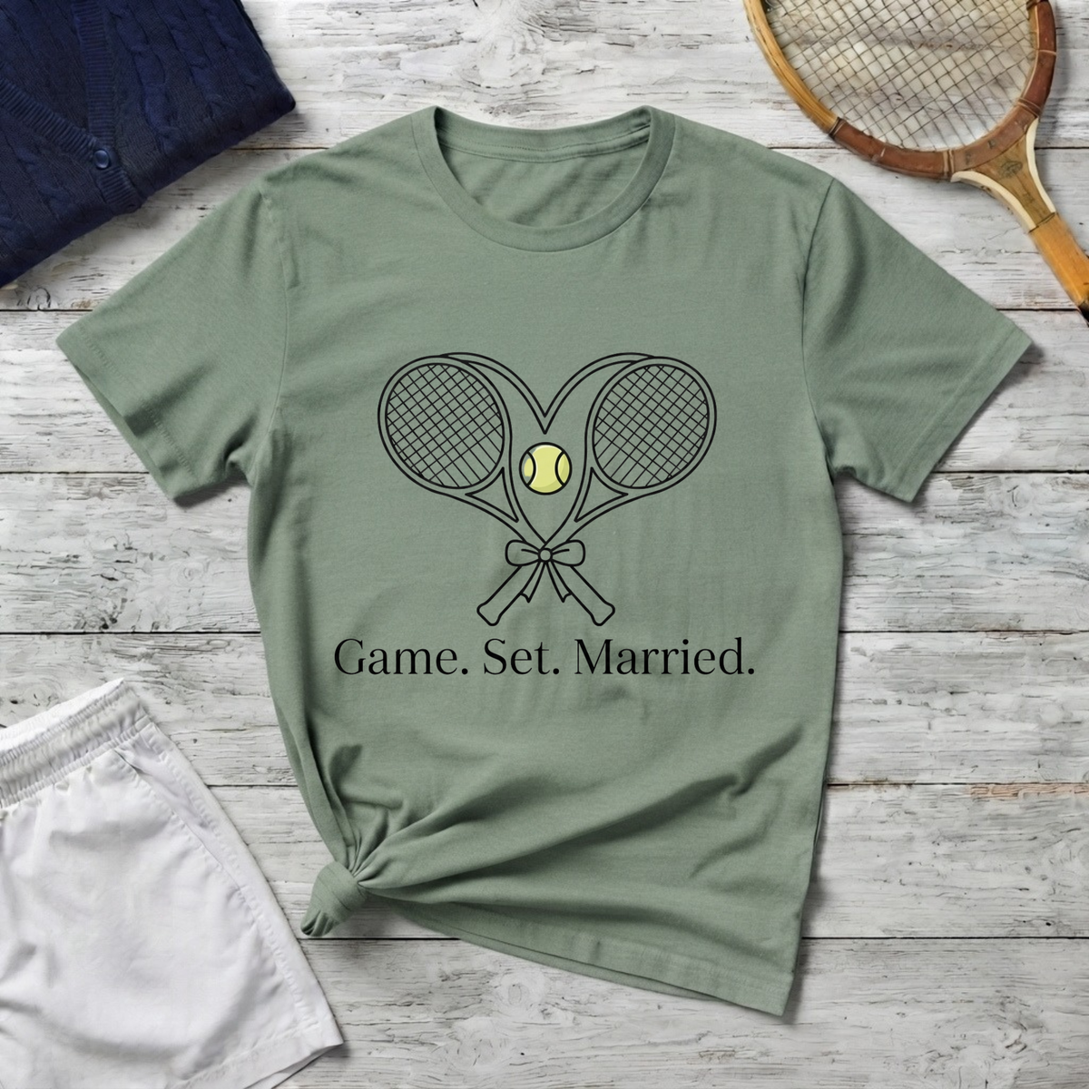 Tennis 'Game. Set. Married.' T-Shirt