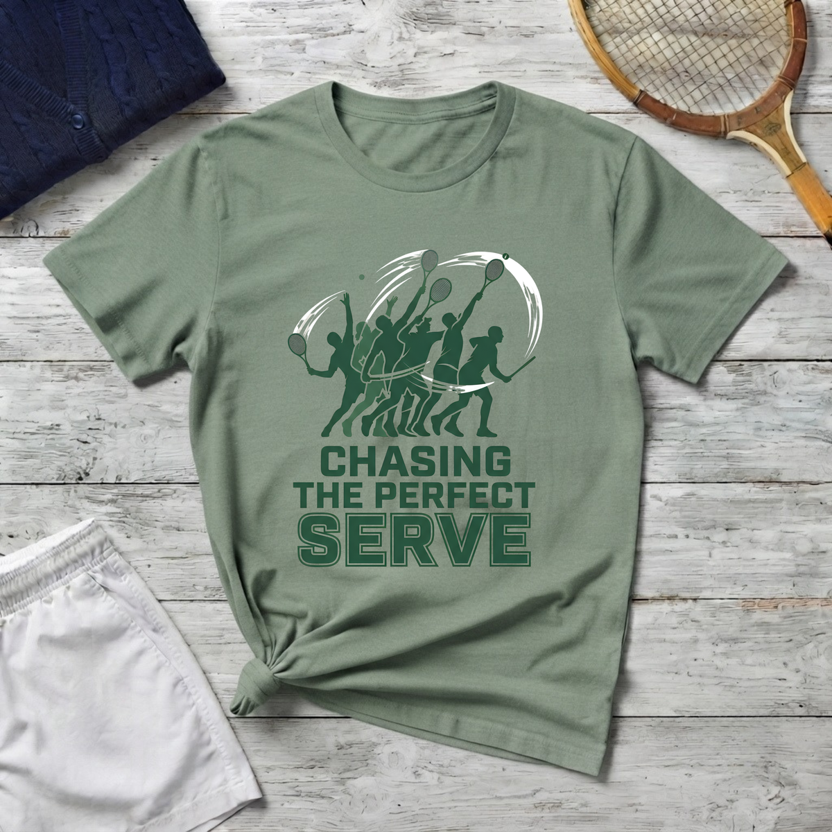 T-Shirt — Chasing the Perfect Serve Tennis Graphic Tee