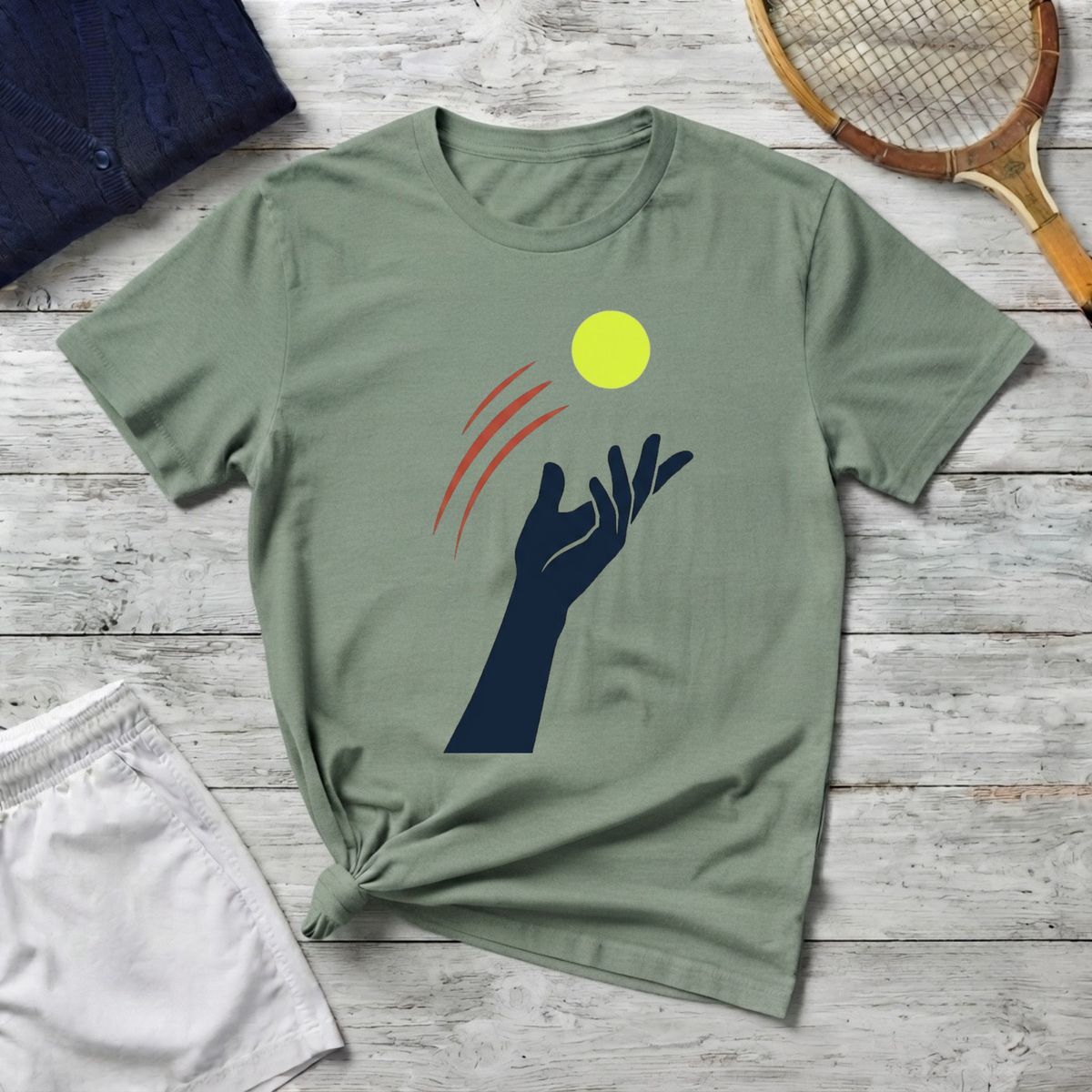 Ball in Motion Abstract Hand T-Shirt