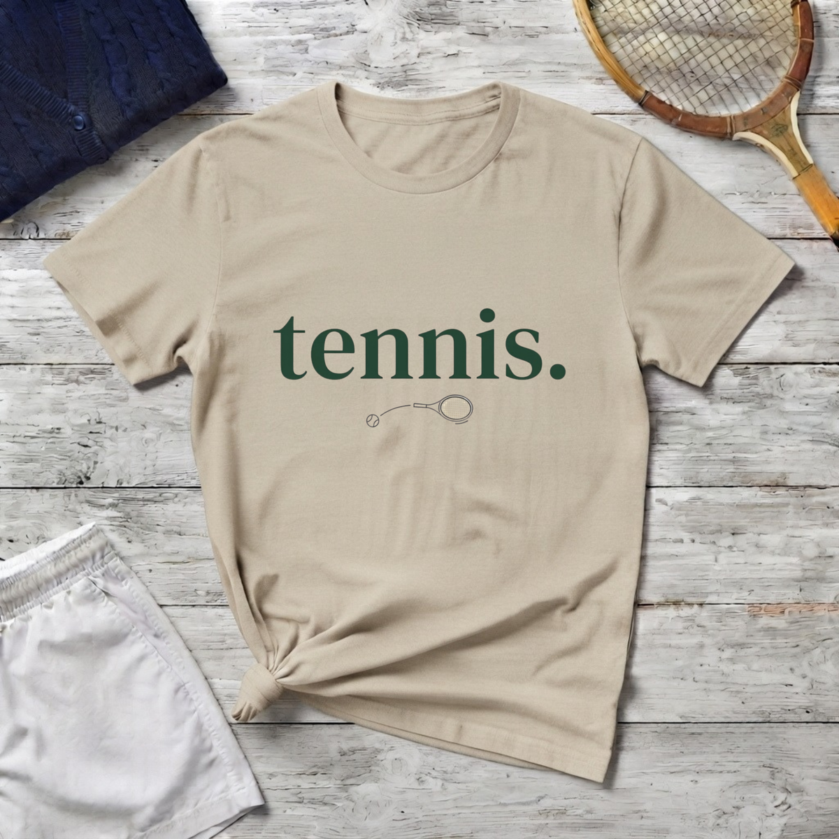 Tennis Tee — Minimalist 'tennis.' T-Shirt
