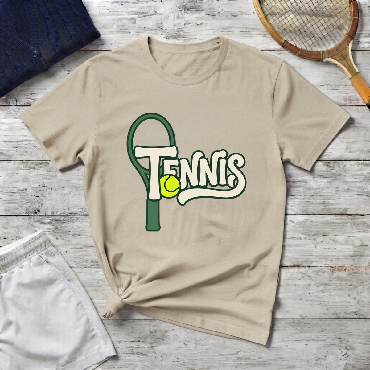 Tennis Racket & Ball Graphic T-shirt