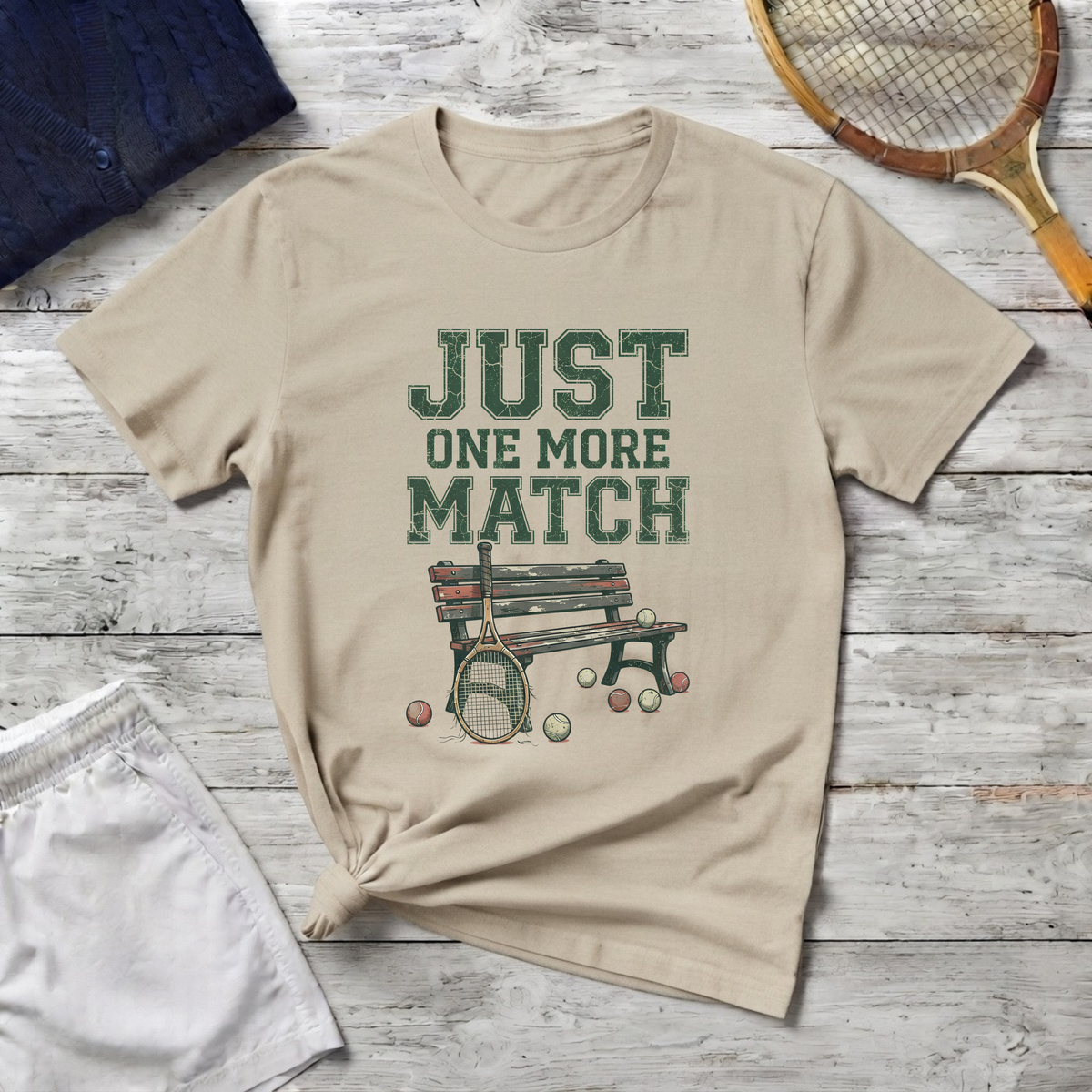 T-Shirt — “Just One More Match” Lawn Bowling / Bocce Casual Tee