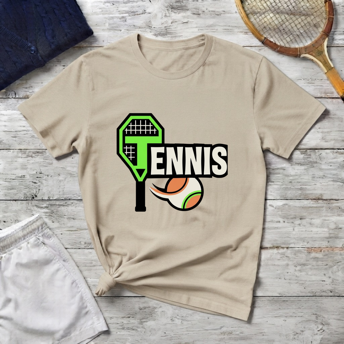 Tennis Paddle & Ball Graphic T-Shirt