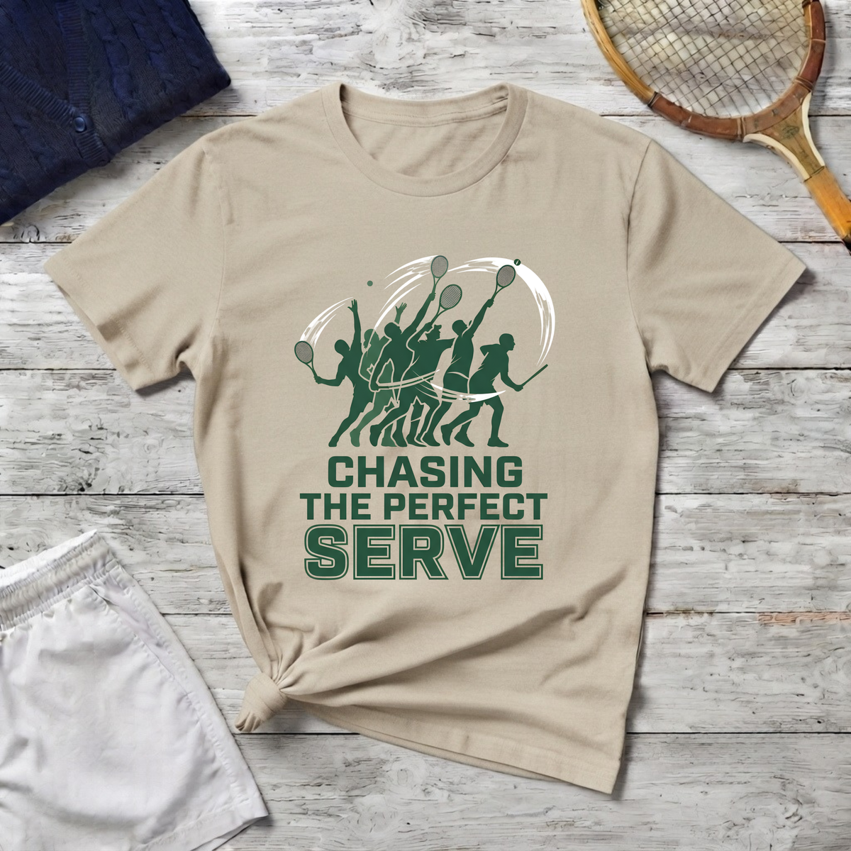 T-Shirt — Chasing the Perfect Serve Tennis Graphic Tee