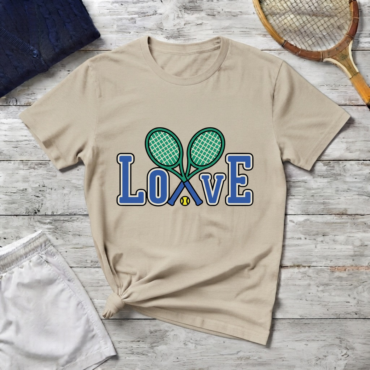 T-Shirt — Tennis Love Graphic Tee