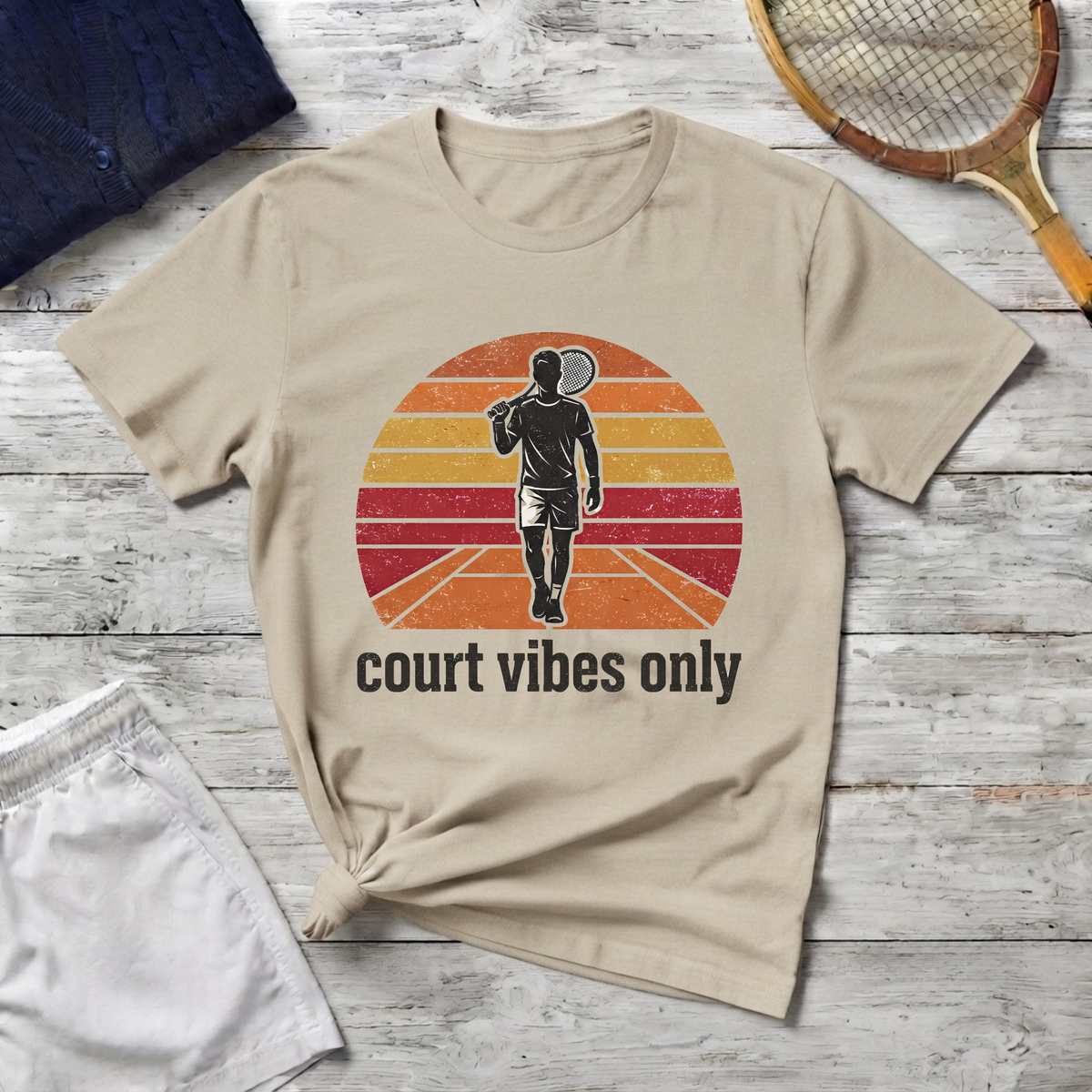 court vibes only Tennis T-shirt